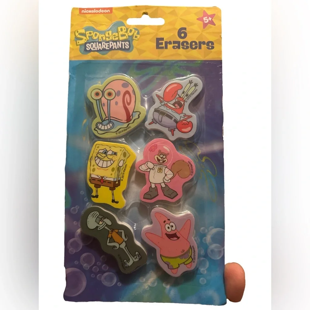 SpongeBob SquarePants 6 pk Erasers